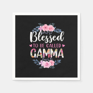 Mother Art Blessed To Be Called Gamma Birthday Napkin