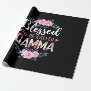 Mother Art Blessed To Be Called Gamma Birthday Wrapping Paper