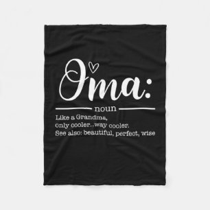 Mother Art Cute Oma Definition Birthday Fleece Blanket