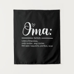 Mother Art Cute Oma Definition Birthday Tapestry