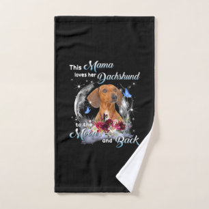 Mother Art Dachshund Mama Birthday Hand Towel