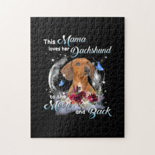 Mother Art Dachshund Mama Birthday Jigsaw Puzzle
