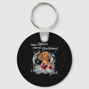 Mother Art Dachshund Mama Birthday Key Ring