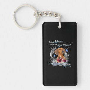 Mother Art Dachshund Mama Birthday Key Ring