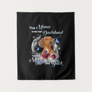 Mother Art Dachshund Mama Birthday Tapestry