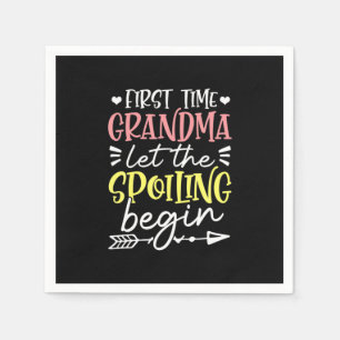 Mother Art First Time Grandma Birthday Napkin