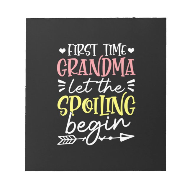 Mother Art First Time Grandma Birthday Notepad (Front)