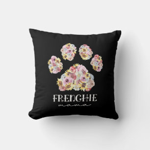 Mother Art Frenchie Mama Floral Paw French Bulldog Cushion