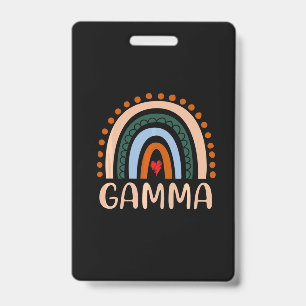 Mother Art Gamma Rainbow Grandma Cute Birthday ID Badge