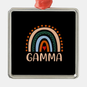 Mother Art Gamma Rainbow Grandma Cute Birthday Metal Ornament