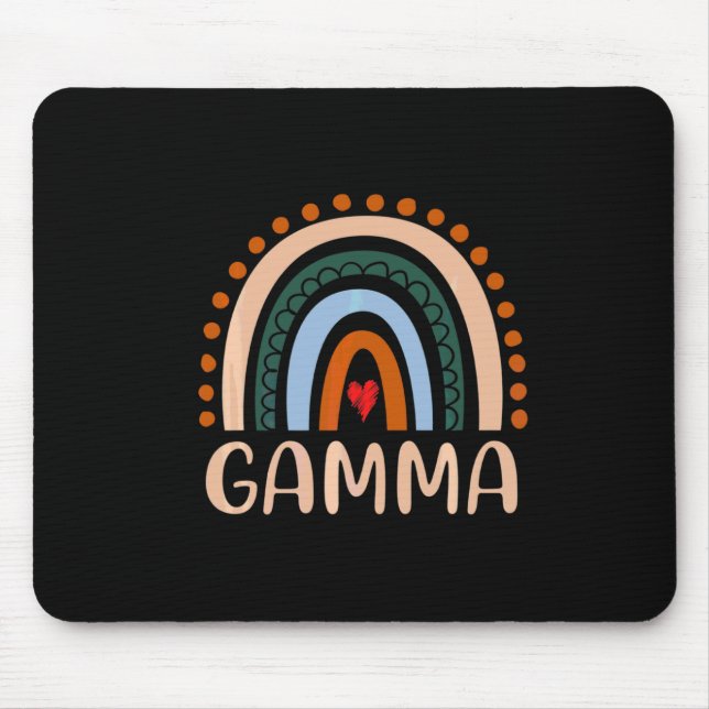 Mother Art | Gamma Rainbow Grandma Cute Birthday Mouse Pad (Front)