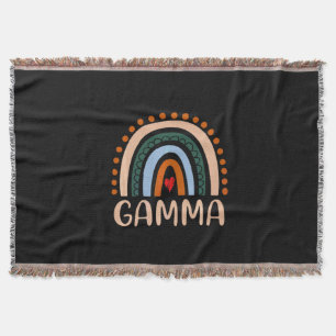 Mother Art   Gamma Rainbow Grandma Cute Birthday Throw Blanket
