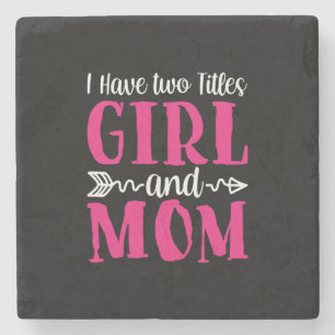 Mother Art Girl And Mum Stone Coaster