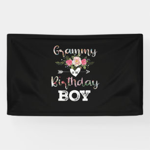 Mother Art Grammy Of A Birthday Boy Birthday Banner
