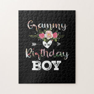 Mother Art Grammy Of A Birthday Boy Birthday Jigsaw Puzzle
