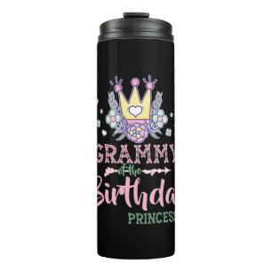 Mother Art Grammy Of The Birthday Princess Xmas Thermal Tumbler