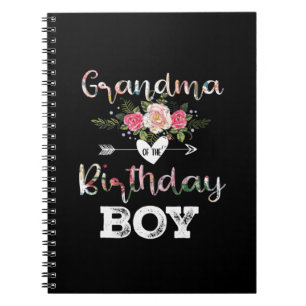 Mother Art Grandma Of A Birthday Boy Birthday Notebook