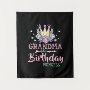 Mother Art Grandma Of The Birthday Princess Xmas Tapestry