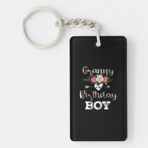 Mother Art Granny Of A Birthday Boy Birthday Key Ring