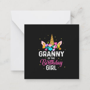 Mother Art Granny Of The Birthday Girl Birthday Card