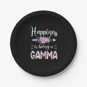 Mother Art Happiness Is Being A Gamma Birthday Paper Plate