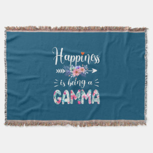 Mother Art   Happiness Is Being A Gamma Birthday Throw Blanket