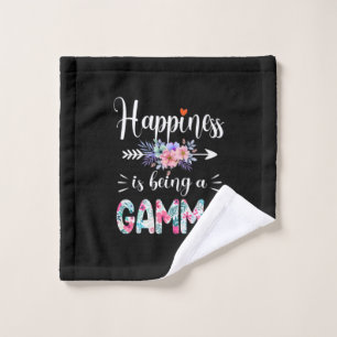Mother Art   Happiness Is Being A Gamma Birthday Wash Cloth