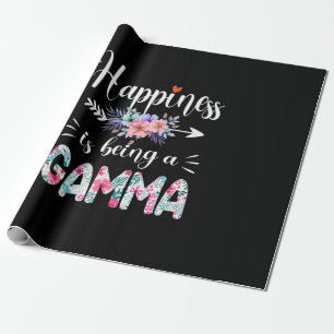 Mother Art Happiness Is Being A Gamma Birthday Wrapping Paper