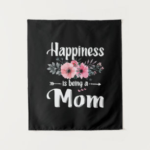 Mother Art   Happiness Is Being A Mum Birthday Tapestry