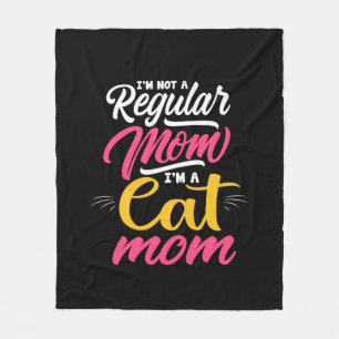 Mother Art I Am A Cat Mom Fleece Blanket