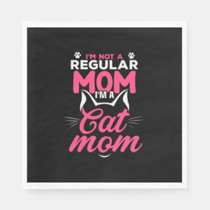 Mother Art I Am A Cat Mom Napkin