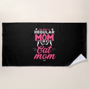 Mother Art I Am A Cat Mum Beach Towel
