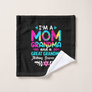 Mother Art   I Am A Mom Great Grandma Birthday Wash Cloth