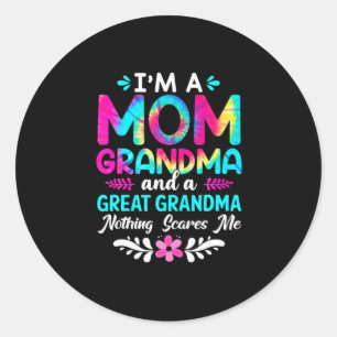 Mother Art I Am A Mum Great Grandma Birthday Classic Round Sticker