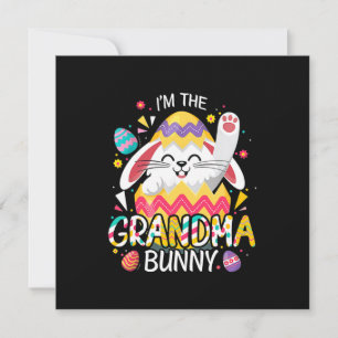 Mother Art I Am The Grandma Bunny Birthday Invitation