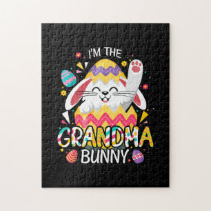 Mother Art I Am The Grandma Bunny Birthday Jigsaw Puzzle