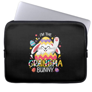 Mother Art I Am The Grandma Bunny Birthday Laptop Sleeve