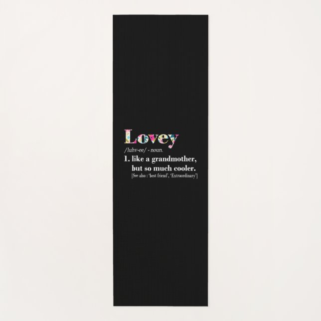 Mother Art | Lovey Like Grandmother But So Much Yoga Mat (Front)