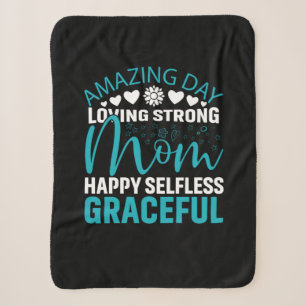 Mother Art Loving Strong Mum Sherpa Blanket