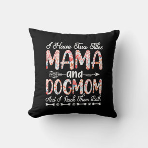 Mother Art Mama And Dog Mum Birthday Cushion