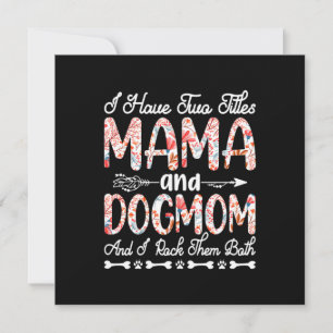 Mother Art Mama And Dog Mum Birthday Invitation