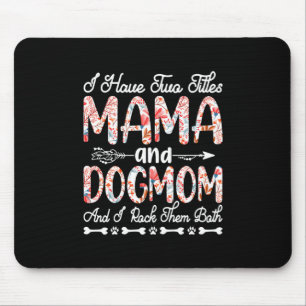 Mother Art Mama And Dog Mum Birthday Mouse Pad