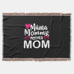 Mother Art Mama Mummy Mother Throw Blanket