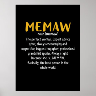 Mother Art Memaw Definition Poster
