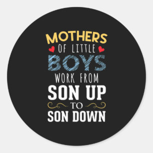Mother Art Mothers of Little Boys Birthday Classic Round Sticker
