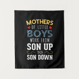 Mother Art   Mothers of Little Boys Birthday Tapestry