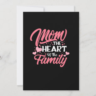 Mother Art Mum The Heart Of The Family Invitation