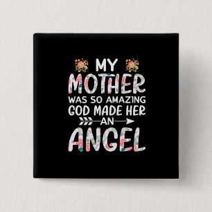 Mother Art My Mother An Angel 15 Cm Square Badge