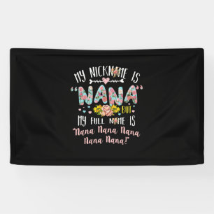 Mother Art   My Nickname Is Nana Birthday Banner