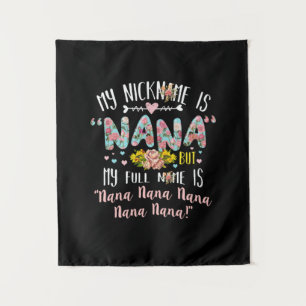 Mother Art   My Nickname Is Nana Birthday Tapestry